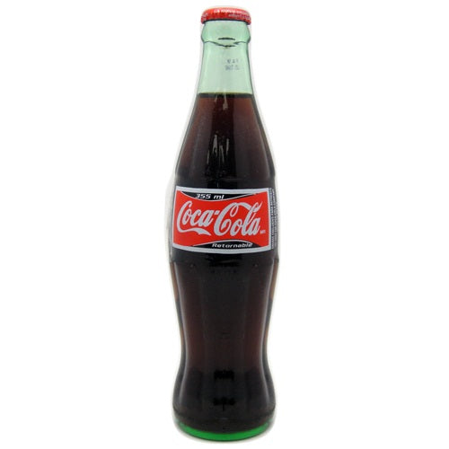 coca cola soda 355ml glass bottle -- 24 per case