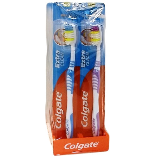 colgate toothbrush extra clean md -- 12 per box
