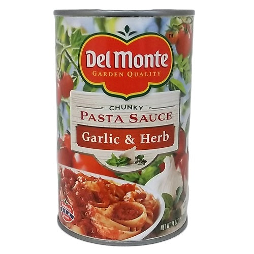 del monte pasta sauce garlic herb 24oz -- 12 per case