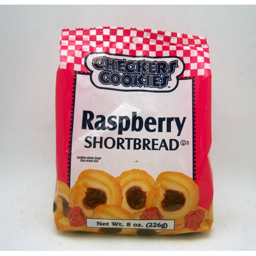checkers raspberry shortbread 8oz -- 12 per case