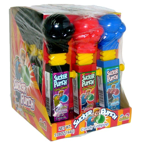 sucker punch candy lollipops 12ct -- 12 per box