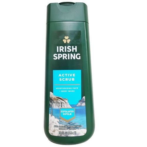 irish spring body wash 20oz active scrub -- 4 per case
