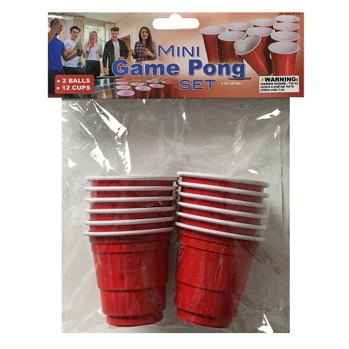 pong game cups mini set 14pc red -- 24 per box