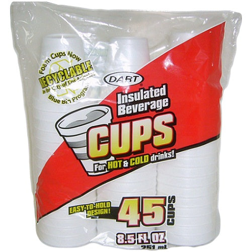 dart foam cups 8.5oz 45ct -- 24 per case
