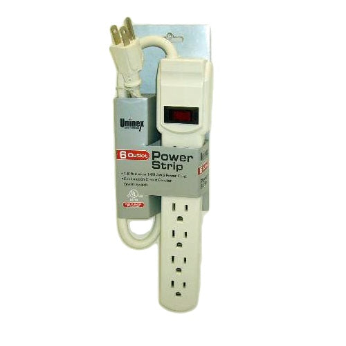 power strip 6 outlet ul -- 12 per case
