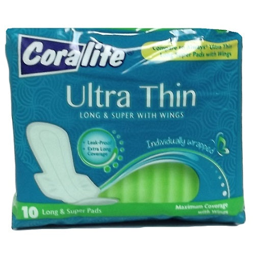 coralite maxi pads 10ct lng ultra thin -- 24 per case