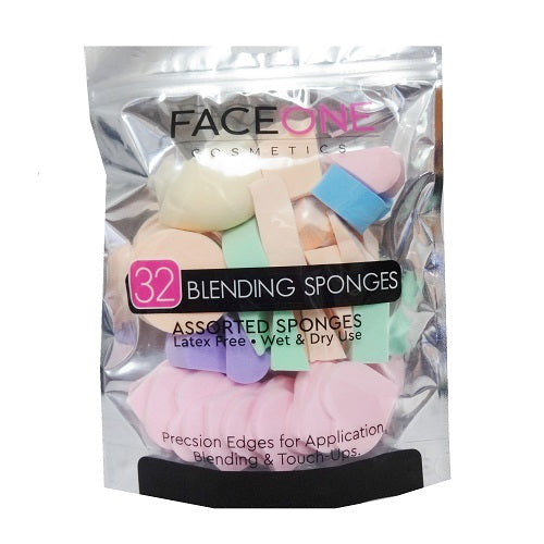 make- up sponge 32pk asst -- 12 per box