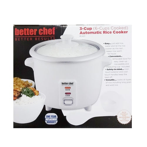 better chef rice cooker 3- cup etl -- 4 per case