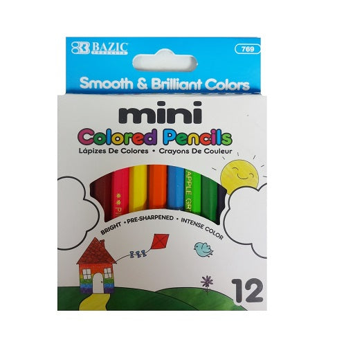 colored pencils mini 12ct -- 24 per box