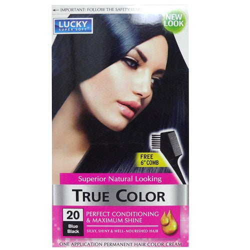 lucky hair color 20 blue black -- 12 per case