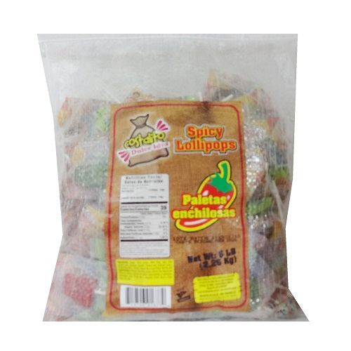 costalito mix candy spicy lollipops 5 lb -- 6 per case