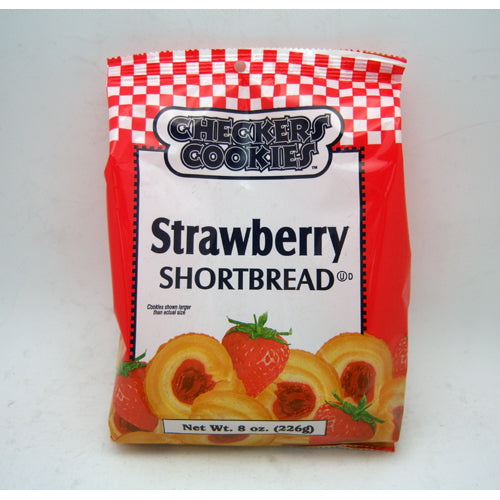 checkers strawberry shortbread 8oz -- 12 per case