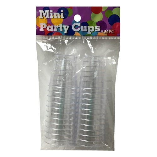 mini party cups 24pc shot glass plastic -- 24 per case