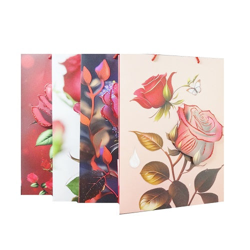 gift bags 3d rose md asst -- 12 per box