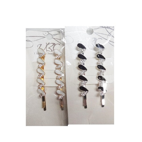 hair clips 2pk gold silver -- 12 per box