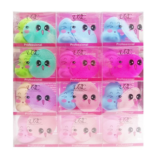 make- up brush sponge set asst clrs -- 12 per box