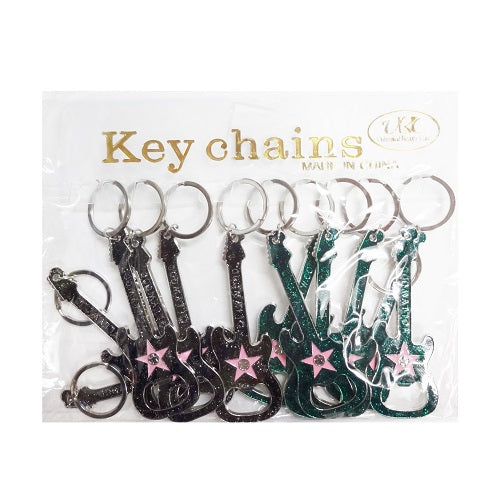 keychain guitar metal asst -- 12 per box