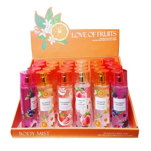 woman body mist 8oz love of fruits disp -- 24 per case