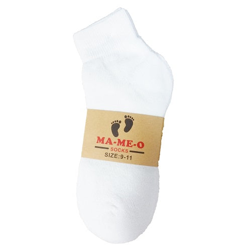 mens socks low top 4pk 9-11 white -- 3 per box