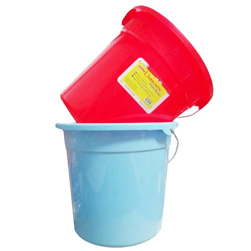 unbroken plastic bucket 35qt asst clrs -- 10 per box