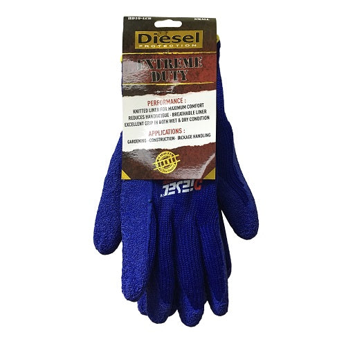 diesel blue gloves sml extreme duty -- 12 per box