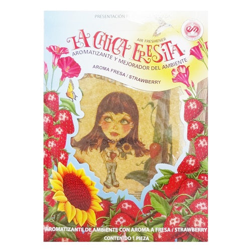 la chica fiesta air freshener strawberry -- 25 per box