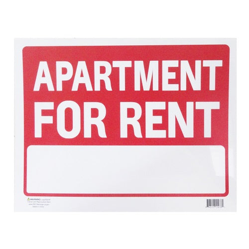 sign apartment for rent 9x10 -- 24 per box