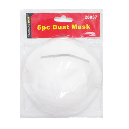 dust mask 5pk white -- 48 per case