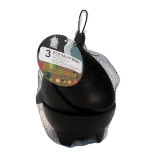 salsa bowls 3pc black -- 24 per case