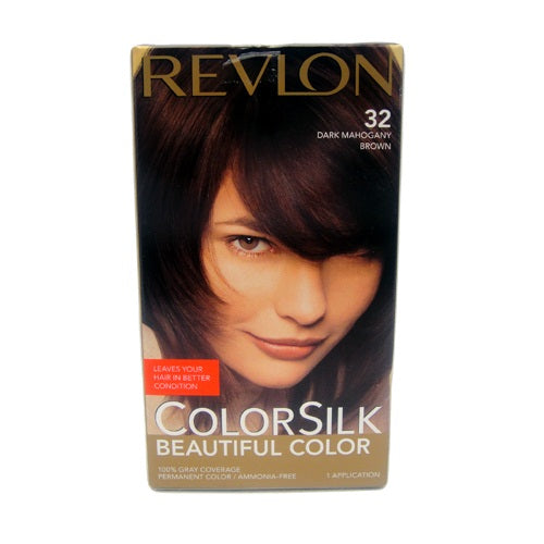 revlon color silk 32 drk mahogany brown -- 12 per case
