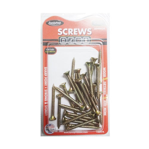 screws 1 9-16in gold 72g 3.5x40mm -- 24 per box
