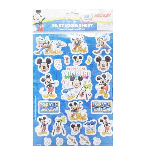 sticker sheet 3d 20ct mickey mouse -- 24 per box