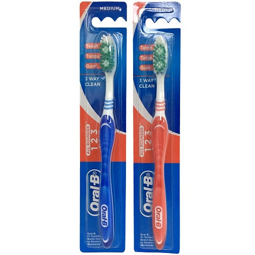 oral-b toothbrush 1pc md all rounder -- 12 per box
