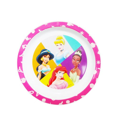 kids plate plastic 8in princess -- 12 per box