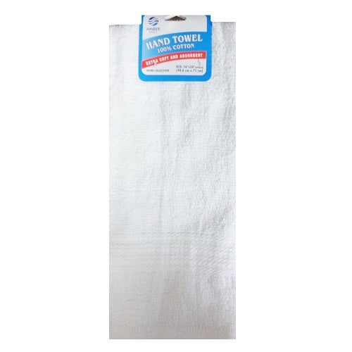 hand towel 16x28 white -- 12 per box