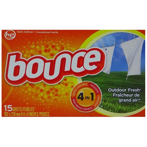 bounce dryer sheets 15ct 4 in 1 outdoor -- 15 per case
