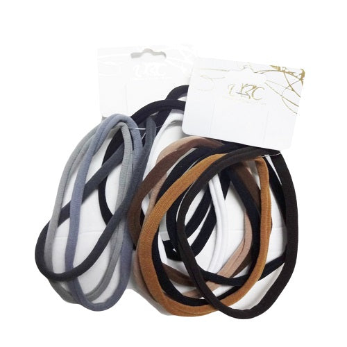 elastic headband 6pk asst clrs -- 12 per box