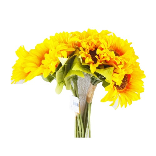 sunflower 6 stems artificial 13in -- 10 per box