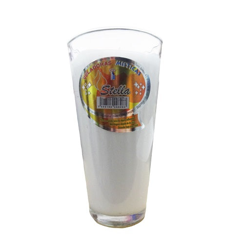 candle 5in stella white limonero -- 20 per case