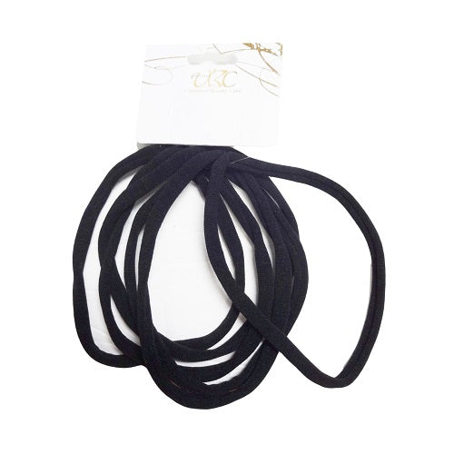 elastic headband 6pk black -- 12 per box