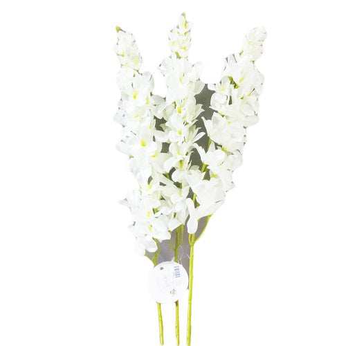 larkspur flowers 41in white -- 24 per box