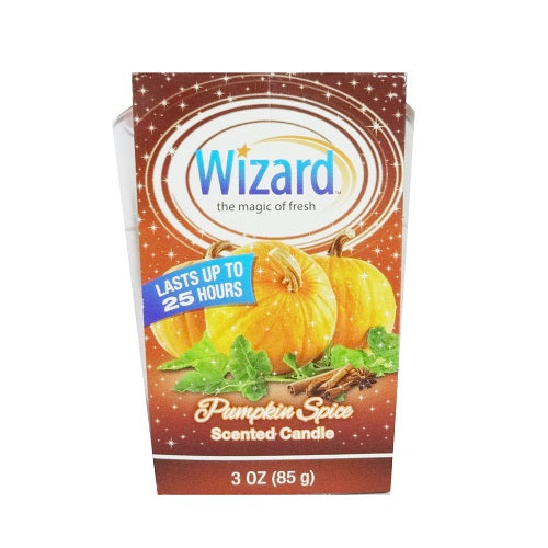 wizard scented candle 3oz pumpkin spice -- 12 per case
