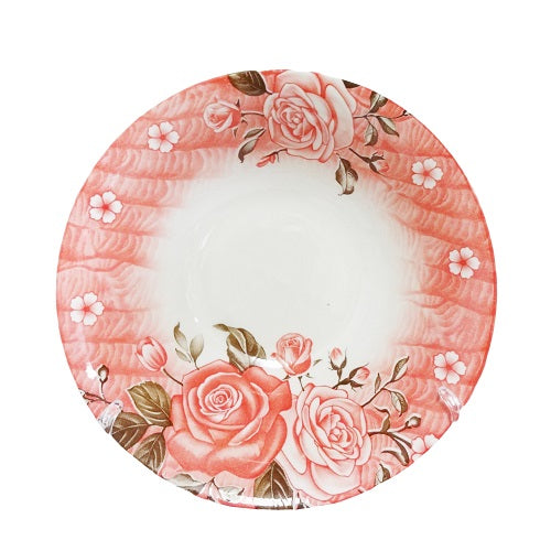 bowl ceramic roses 7in -- 24 per case