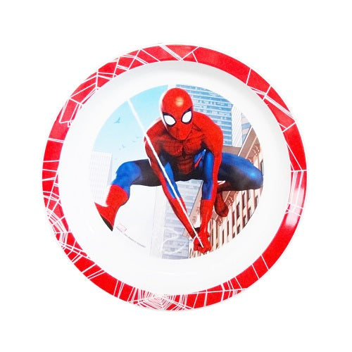 kids plate plastic 8in spider- man -- 12 per box