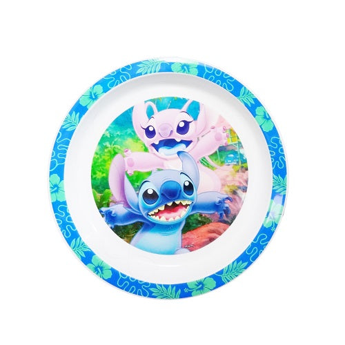 kids plate plastic 8in stitch -- 12 per box