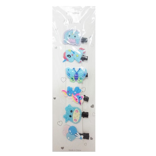 hair metal snaps 6pk blue asst -- 12 per box