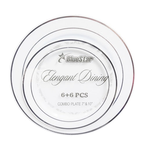 blue star combo plate 12ct 7in 10in -- 24 per case