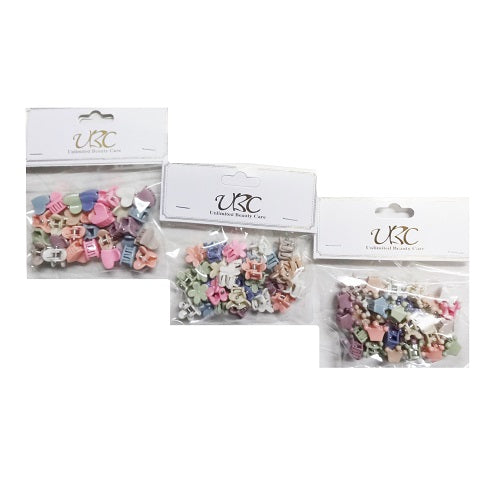 hair clips mini asst clrs -- 12 per box