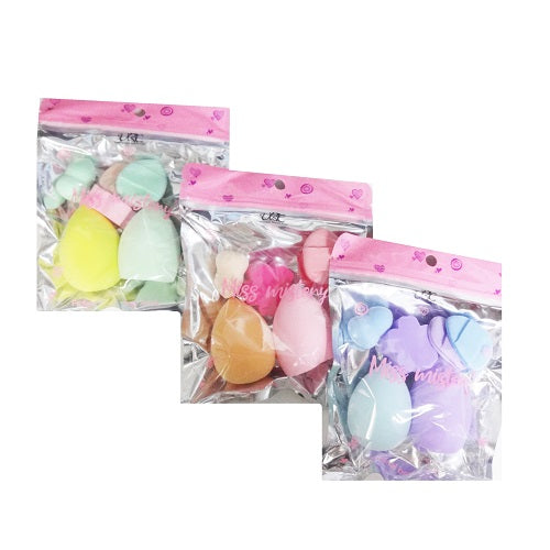 make- up sponge puff 6pk asst -- 12 per box