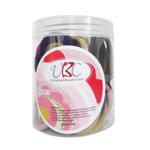 hair elastic ties 50pc in jar asst -- 12 per box